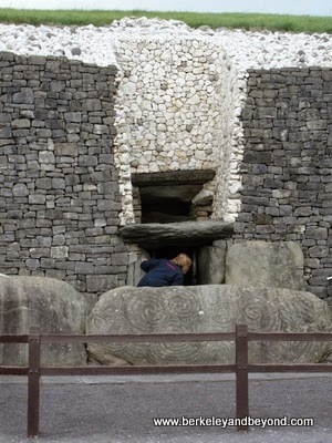 tomb entrance at Newgrange site near Dublin, Ireland