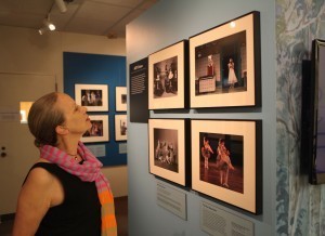 Former American Ballet Theatre dancer Sue Knapp-Steen takes in the new Library of Congress exhibition about the professional dance company. 20104. Photo by Ashley Jones. 