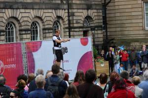 Street entertainment on the Royal Mile, Edinburgh Fringe Festival - photo credit Abigail Robinson