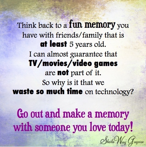 Making memories with your husband: shut off the computer and do something!