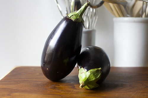 eggplants, getting artsy