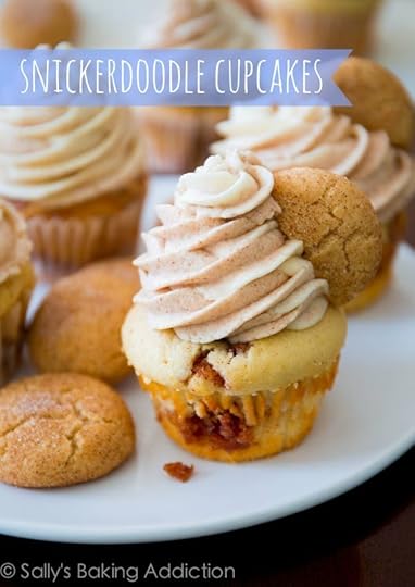 Snickerdoodle Cupcakes with Cinnamon Swirl Frosting. Fluffy, soft, and bursting with cinnamon. sallysbakingaddiction.com