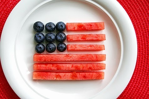 blue berries and watermelon Indendence day