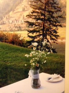 Tables were set up around the hostess's yard. If there is a more gorgeous place than Montana, I've yet to see it.