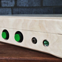 Willem’s Audio Book Reader with finished enclosure complete with power button and headphone jack