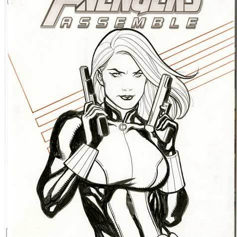 Frank Cho Black Widow Sketch Cover