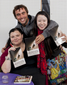 My friends are grand and amazing people. Author Jo Wu and mensch Isaac Wolf. 