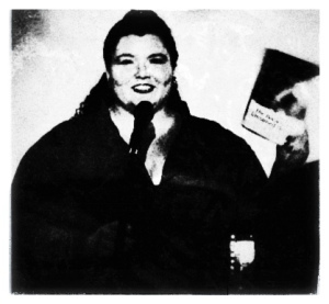 Reading at The Mandrake in LA, drunk on my own small fame.