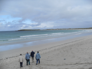 A typical Outer Isles beach and the Atlantic stretching away to America - a view unchanged since Flora's time.