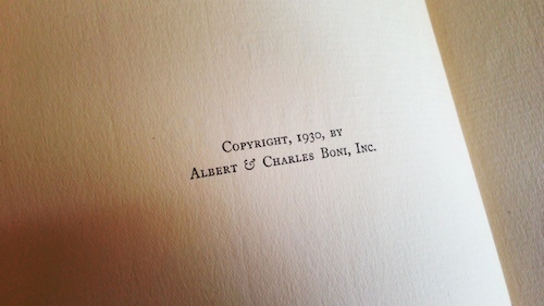 The Woman of Andros by Thornton Wilder (1930), First Edition First Printing