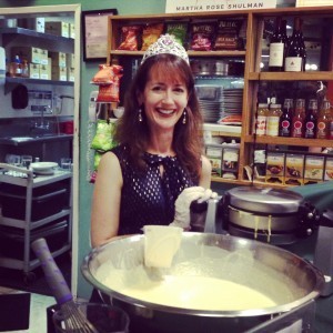 BP's Kathy Petrocelli and the supersize waffle batter bowl