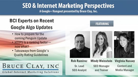 Google Hangout with Bruce Clay, Inc. Experts