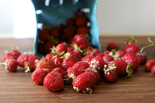 tiny wild strawberries