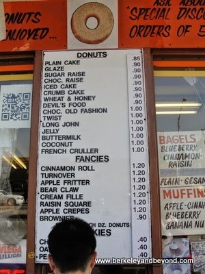 menu at Randy's Donuts in Inglewood, California