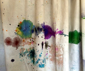 This mess is great for a dropcloth, but not so much for your head.