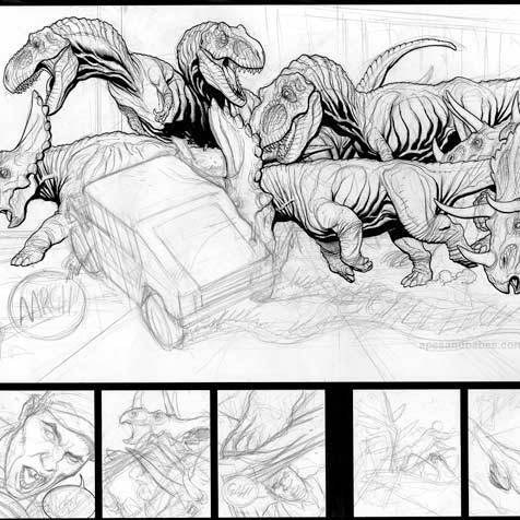 Frank Cho GUNS AND DINOS
