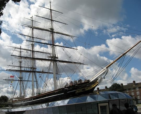 The Cutty Sark in her glass case. How would she have fared in a race against the Marco Polo?