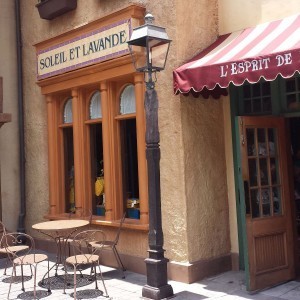 Shop in France, with equipment to make a French snack, and packaged snacks
