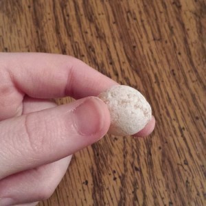 This is a good sized piece of candy.