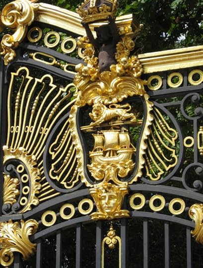 Detail of the Canada Gate opposite Buckingham Palace: the New Brunswick arms.
