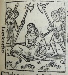 Woodcut of a unicorn