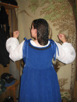 Back side of the gown