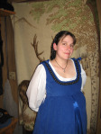 Front side of the gown