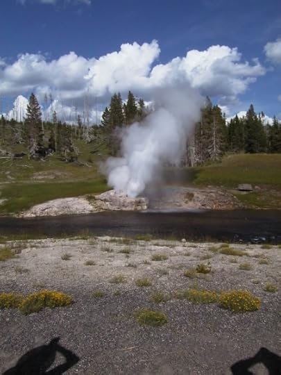riverside geyser firehole river