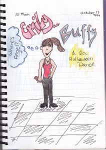 One of my favorite drawings from my high school journal.