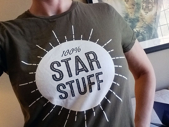 T-shirt design: 100% Star Stuff