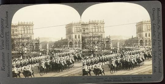 Parade of Cuirassier Guards Marching to the Parade Ground, Berlin, Germany. Keystone View Company, copyrighted Underwood & Underwood Public domain via via Wikimedia Commons.