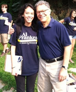 photo of samara with al franken