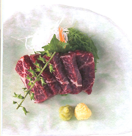 Whale sashimi. The other red meat.