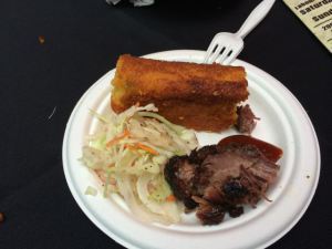 Railtown Cafe's melt-in-your-mouth brisket, delicious jalapeño corn bread and cole slaw were my highlight of the day.