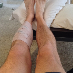 You probably can't tell, but I'm flexing my right calf to make them look more balanced. It's totally not working, is it?