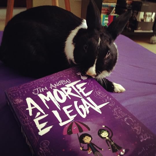 coelha mordendo o livro