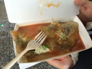 Right on the first guess! Goopy oyster omelet!