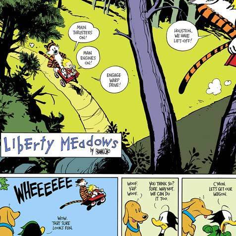 Frank Cho Liberty Meadows Meets Calvin and Hobbes