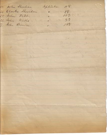 The second page of the 170th New York Infantry Bounty List of October 1862 (Copyright: Joe Maghe Collection)