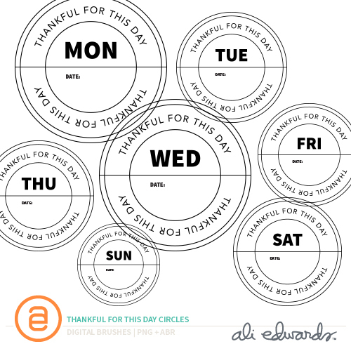 Thankful For This Day Circles