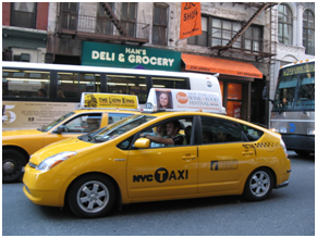 Hybrid taxi in New York City
