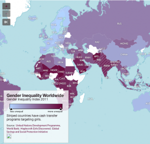 Gender gap map