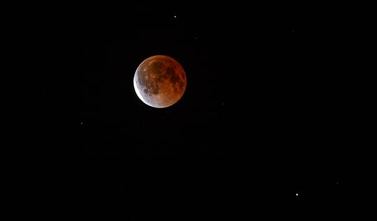 blood Moon and stars