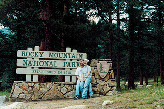 Kevin & Abby with the RMNP Sign