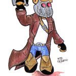 Star Lord Cuddly Sketch by Nick Davis