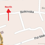 Map of Makarska, Croatia. Hostel to Mountain Start