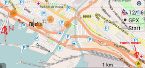 Map to Youth Hostel, Rijeka, Croatia