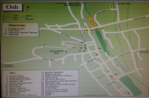 City map. Osh, Kyrgyzstan