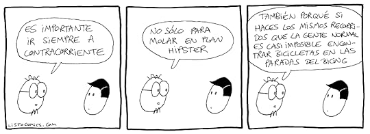 Tira cómica sobre la importancia de ir a contracorriente.