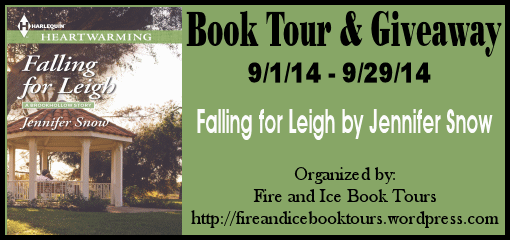http://fireandicebooktours.wordpress.com/2014/08/15/sweet-romance-book-tour-giveaway-falling-for-leigh-by-jennifer-snow-9114-92914/